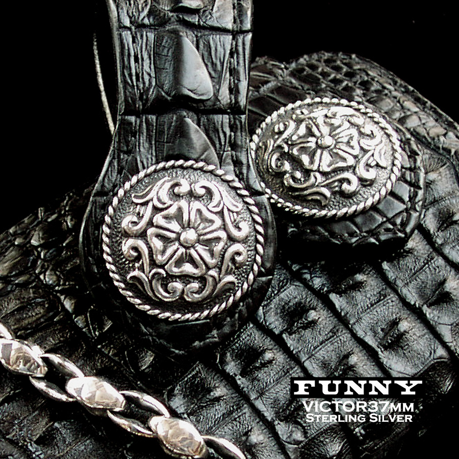 画像: ファニー 37mm 925 スターリングシルバー ビクター コンチョ/Funny 37mm VICTOR Concho