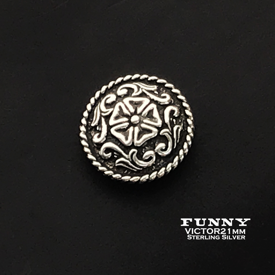 画像1: ファニー 21mm 925 スターリングシルバー ビクター コンチョ/Funny 21mm VICTOR Concho