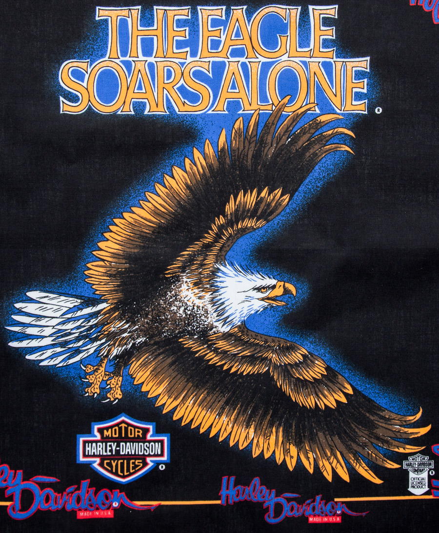 画像: ハーレーダビッドソン バンダナ（ブラック・THE EAGLE SOARS ALONE）/Harley Davidson Bandana