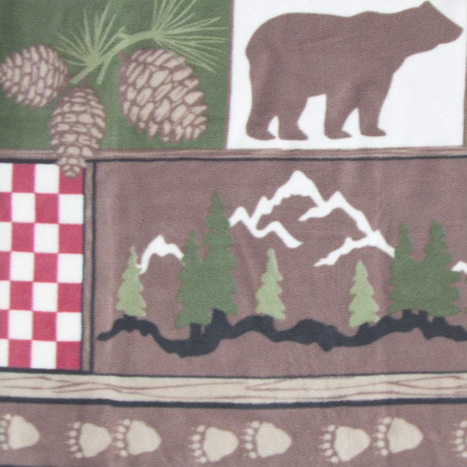 画像4: ログキャビン フリース・スローブランケット/Fleece Throw(LogCabin)